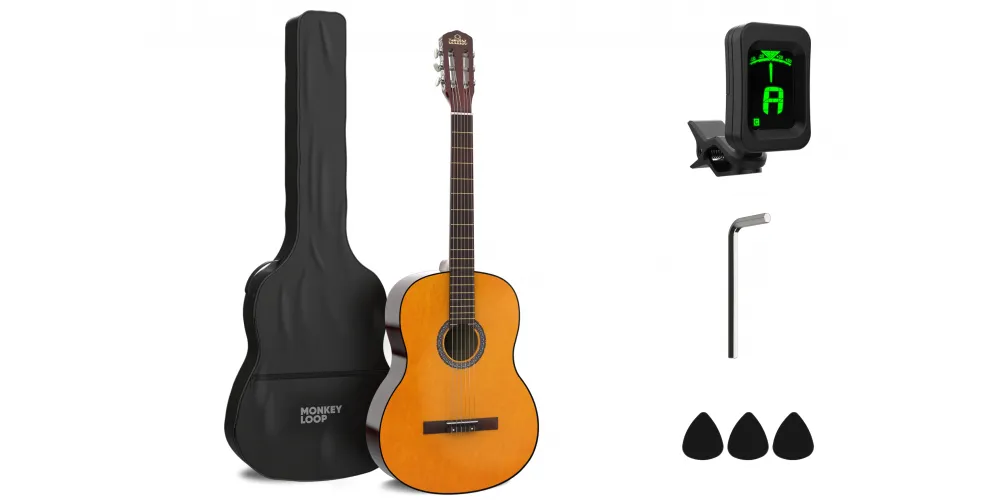 Monkey Loop Classic Soul 4/4Guitarra Clásica Pack Funda, Afinador y Puas