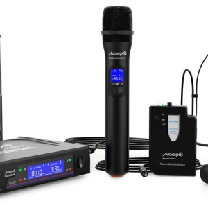 Audibax Missouri 3000 Micrófono Inalámbrico Profesional Doble Mano Diadema Corbata