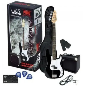 Gewa RCB 100 Bajo Eléctrico Pack de Bajo Negro