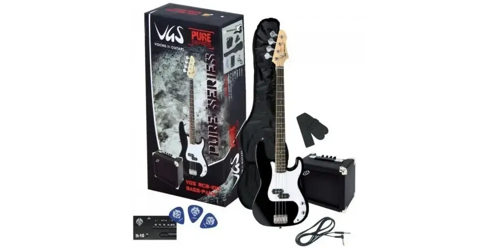 Gewa RCB 100 Bajo Eléctrico Pack de Bajo Negro