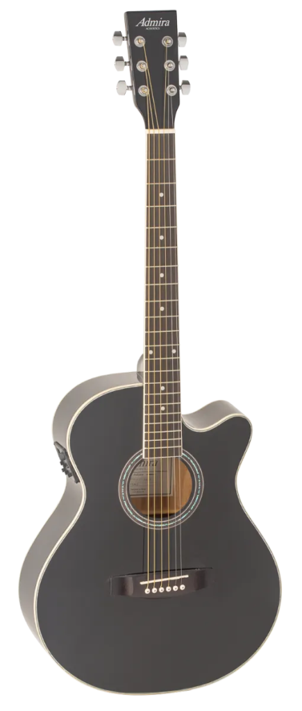 Guitarra acústica admira indiana negra brillo