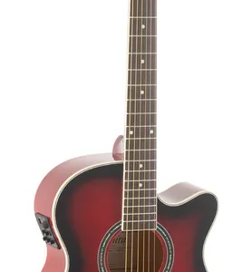 Guitarra acústica admira indiana roja brillo