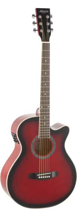 Guitarra acústica admira indiana roja brillo