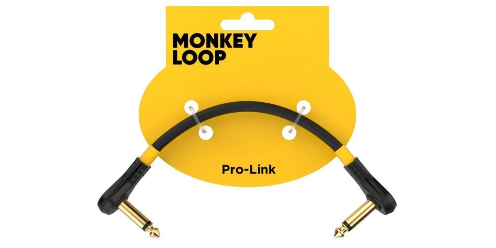 Monkey Loop Pro Link Pedal Guitar Patch Cable 10 cm Jack Acodado a Jack Acodado