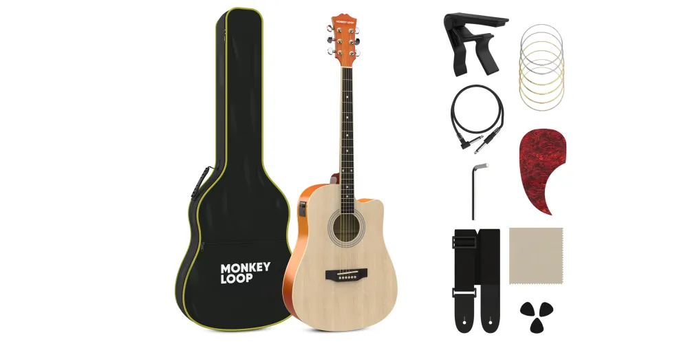 Monkey Loop Valley D 10CE Natural Pack Guitarrist