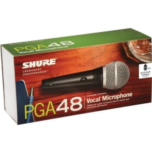 SHURE PGA48 XLR Micrófono Cardioide Dinámico para Voces
