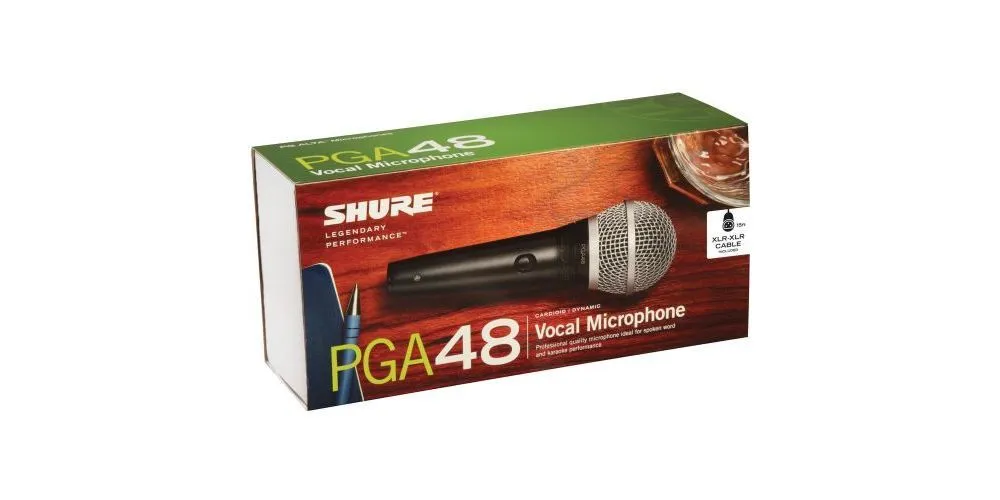 SHURE PGA48 XLR Micrófono Cardioide Dinámico para Voces